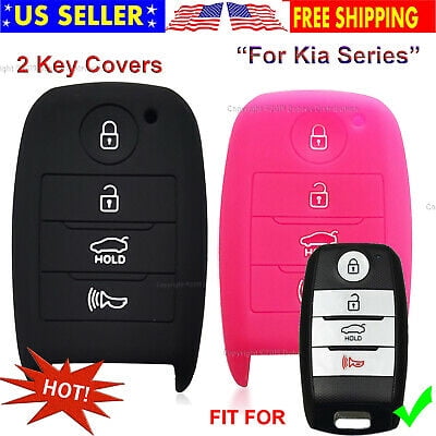 Dobrev Silicone Keyless Entry Case Fob Protector Cover Skin for Kia Niro Optima Sedona Sportage Sorento Soul Forte 2017 2018 2019 Smart Key