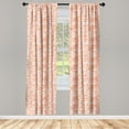 thumbnail image 5 of Ambesonne Camouflage Window Curtains, Soft Peach Tones, Each 28" W x 63" L, Salmon Peach, 5 of 5