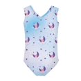 thumbnail image 2 of FOR U DESIGNS Stretchy One Piece Swimsuit Teen Purple Moon Star Sleeveless Swimwear for Girls 11-12 Years Old Adorable Blue Dancing Gymnastics Leotard, 2 of 8