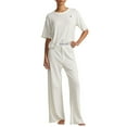 thumbnail image 2 of Polo Ralph Lauren Womens Waffle Knit Pajama Set - 4P8032 (Ecru, XS), 2 of 3