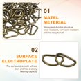 thumbnail image 4 of Swivel Clasps with D Rings and Slide Buckles Set Swivel Snaps D-Shape Rings Adjustable Strap Keeper, 4 of 7