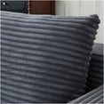 thumbnail image 3 of JERFIT Modular Cloud Couch Sectional Sofa with Cup Holders, No Assembly Required, Deep Seating, Plush Corduroy Fabric, Dark Gray, Modern 5-Piece Set, 3 of 5