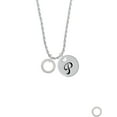 thumbnail image 2 of Delight Jewelry Silvertone Always My Sister Eternity Ring Silvertone Script Initial Disc - P - Charm Necklace, 20"+3", 2 of 4