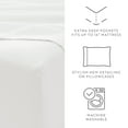thumbnail image 5 of Breathable Cool Wrinkle Resistant Bed Sheets Set + 2 Bonus Pillowcases White for Queen Size Bedding by Comfort Canopy, 5 of 12