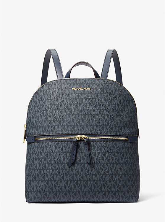 Michael Kors Jaycee Medium Logo Backpack in Brown, Pebbled  display picture 1
