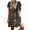 Green, variant on Women's Floral Loose V-Neck Midi Dress Short Sleeve Lace Summer Beach Mini Dress Dress Women with String Belt
