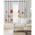 thumbnail image 2 of Spring Floral Blackout Curtains for Bedroom/Living Room, Thermal Insulated Kitchen Curtains, Pastoral Vintage Summer Botanical Grommet Darkening Window Treatment Drapes 52"x63"x2, 2 of 8