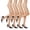 4 Nude, variant on Women's Sheer Tights - 20D Control Top Pantyhose with Reinforced Toes, 3 Pairs, Black, M