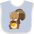 thumbnail image 3 of Inktastic Cute Woodland Animal Squirrel Boys or Girls Baby Bib, 3 of 4