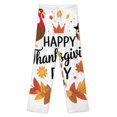 thumbnail image 3 of Autumn Happy Thanksgiving Turkey Pajama Pants Loose Pajamas Female Breathable Home Trousers Leisure Sleeping Pants Large Size, 3 of 6