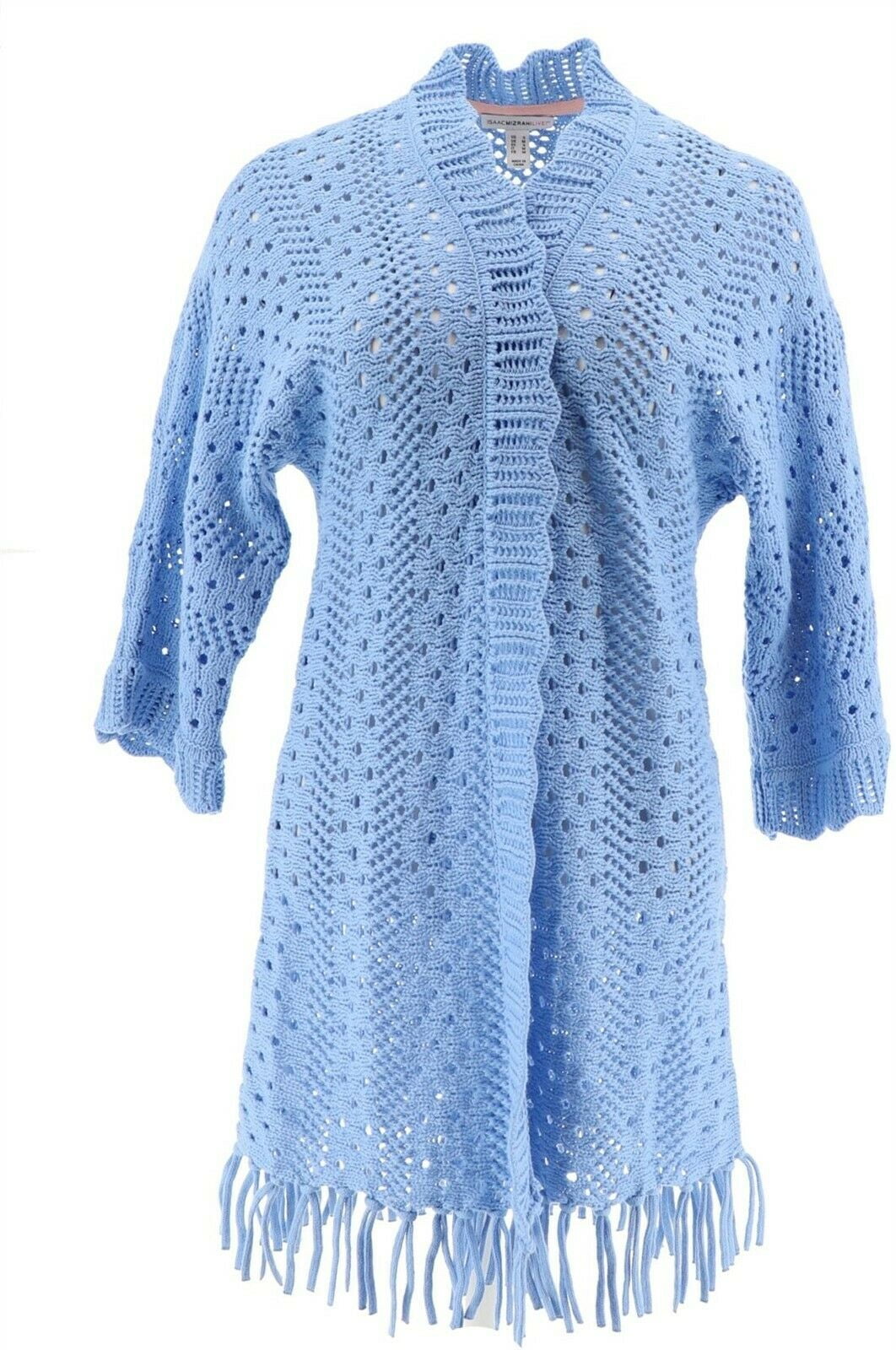 cardigan with fringe edging