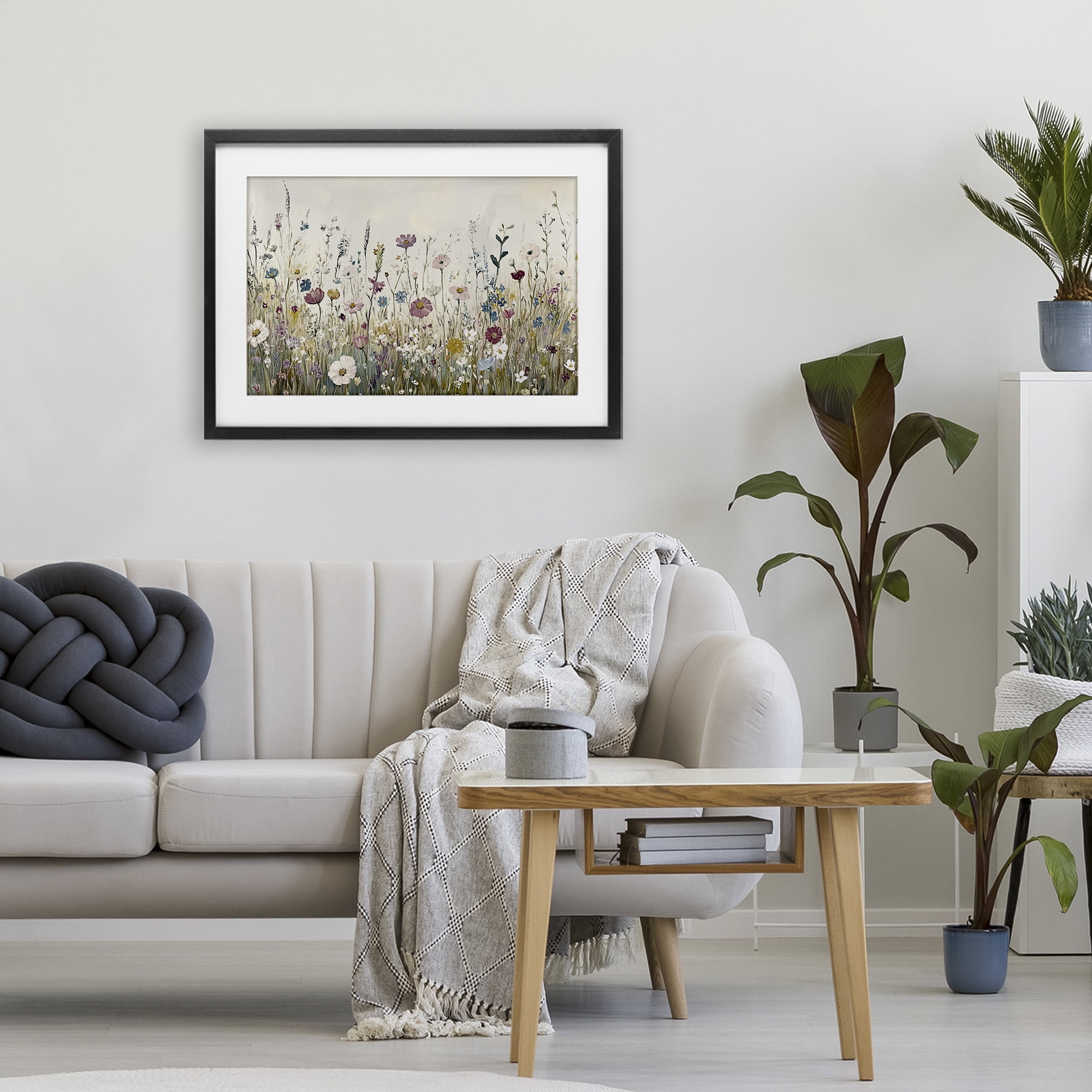 Stupell Industries Spring Blooms Pastoral Meadow Black Framed Print Under Glass, design by Kim Allen