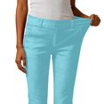 thumbnail image 4 of Drovellove Women's Plus Size Elastic Waist Hiking Pants with Pockets - Stretchy Cropped Pants for Spring and Summer, Regular Fit with Belt Loops for Outdoor Adventures, 4 of 8