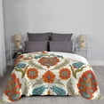 thumbnail image 5 of XMXT Flannel Throw Blanket for Couch, Vintage Persian Botanicals Bed Sofa Decor Blankets for Home Bedroom, 50 x 40 inches, 5 of 9
