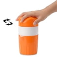 thumbnail image 4 of Citrus Juicer Lemon Squeezer - Manual Hand Juicer with Strainer and Container, for Lemon, Orange, Lime (Orange Color), 4 of 5