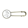 thumbnail image 1 of Planta de flores de diente de León Blanco Negro EsES Broche De Broche De Metal Antiguo Unbranded M, 1 of 3