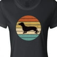 thumbnail image 4 of Inktastic Dachshund Dog Retro Sunset Women's T-Shirt, 4 of 5