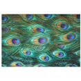 thumbnail image 3 of EREHome Ensemble de 4 Sets de Table Plumes de Paon, Protection 12x18 Pouces, 3 of 5