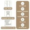 thumbnail image 2 of LeisureMod Oyster Mid-Century Modern Acrylic Barstool with Steel Frame in Chrome Finish for Kitchen and Dining Room Set of 2, Smoke, 2 of 12