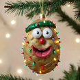 thumbnail image 7 of Funny Potato Character 2D Acrylic Christmas Ornament, Cute Vegetable Hanging Pendant for Christmas Tree, Car, Wall Window Holiday Home Decor, Novelty Xmas Gift, 7 of 7