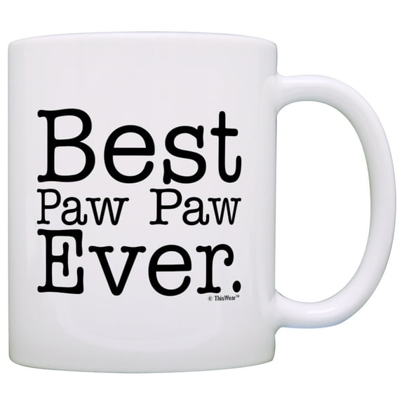 Father's Day Gift for Grandpa Best Paw Ever Gift Coffee Mug Tea Cup White