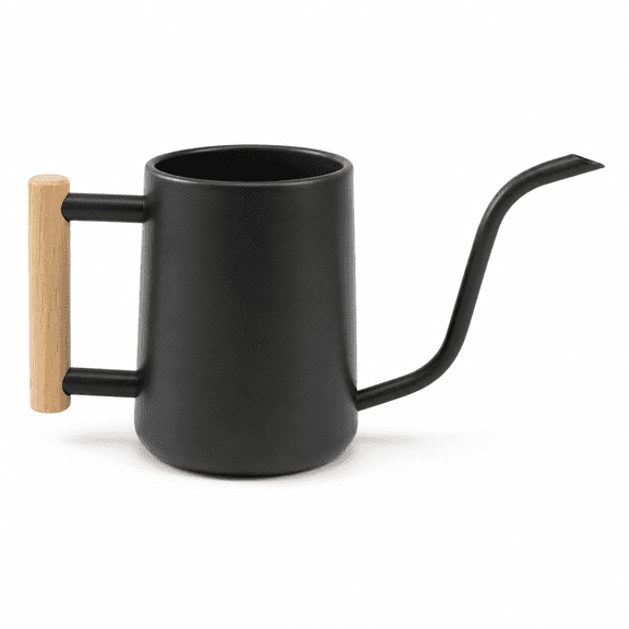 Watering Can for Indoor Plants Metal Stainless Steel Pot with Long Spout for House Plants Bonsai Outdoor Garden Flower Decorative 35 oz Black