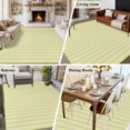 thumbnail image 6 of Yellow Striped 5'x8' Area Rug for Living Room, Modern Simple Farmhouse Beige Vintage Washable Non-Slip Rugs for Bedroom Nursery Dining Room, StainResistant Low-Pile Kitchen Carpet Large Entryway Rugs, 6 of 9