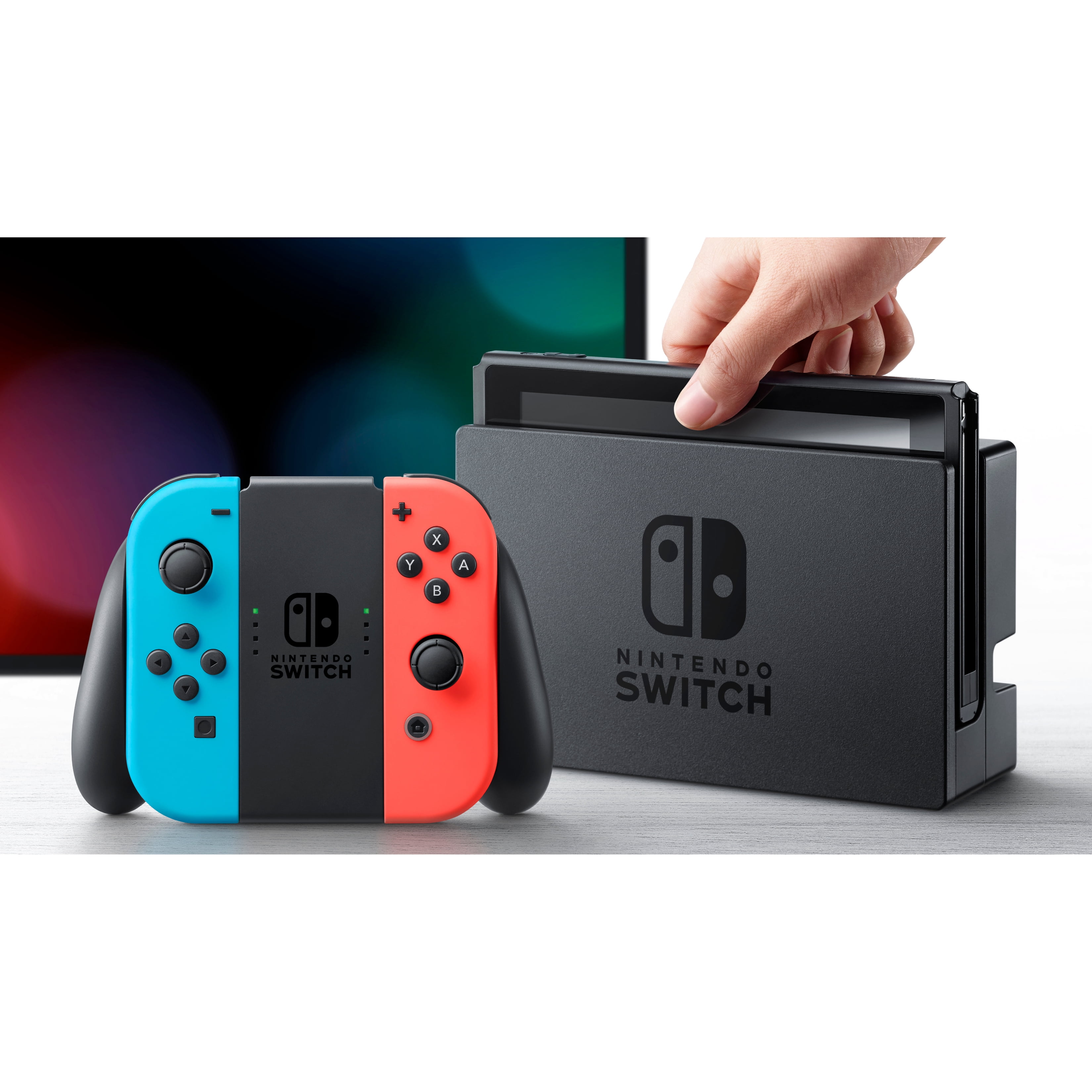 Nintendo Switch with Neon Blue & Neon Red Joy-Con, Refurbished