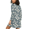 thumbnail image 2 of joogoo Daisy Floral Women's Long Sleeve Nightgown Sleepwear L, 2 of 8