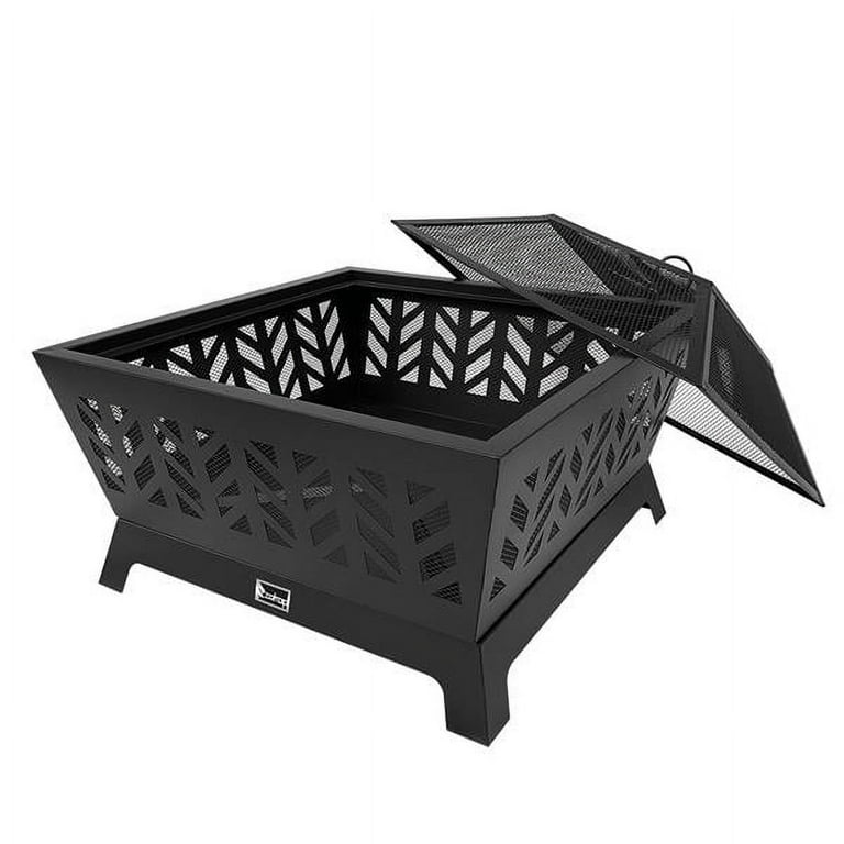 26 Inch Outdoor Wood Fire Four-Corner Pits / Heater / Heater / Black 26 Inch Outdoor Wood Fire Four-Corner Pits / Heater / Heater / Black