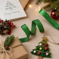thumbnail image 3 of UNIQUE CREATIV Glitter Cut Ribbon, Green, 25 mm × 4.5 m (1 in × 5 yd), 3 of 4