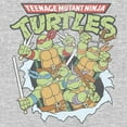 thumbnail image 2 of Men's Teenage Mutant Ninja Turtles Distressed Team in Action  Sweatshirt Athletic Heather X Large, 2 of 4