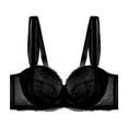 thumbnail image 4 of Fiaer Women's Push Up Lace Bras Underwire Adjustable with Wide Strap Lingerie Shaping Support Bra Black 75D, 4 of 5