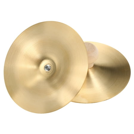 Brass cymbal,Pair With Wooden With Wooden Handle 1 Pair Wooden Handle 3.5-inch Handle 3.5-inch Copper Copper Hand Dance Kids 3.5-inch Copper Hand Pair Dance 1 Cousopo Hxber Zdhf brass