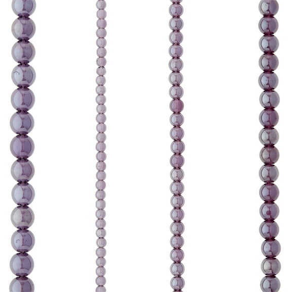 Bead Landing Purple Glass Round Beads, 12 Packs: 4 ct. (48 total)