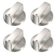 thumbnail image 1 of Estufa Perilla Reemplazo 40mm x 20mm 45 Grados Cocina Perilla Quemador Control Perillas Reemplazo para Estufa Horno Plata Paquete de 4, 1 of 6