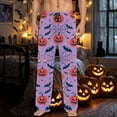 thumbnail image 2 of CONFREE Mens Halloween Pajama Pants Hallowmas Pj Pants for Men Pumpkin Ghost Print Lounge Bottoms Elastic Waist Drawstring Sleepwear With Pockets, 2 of 6