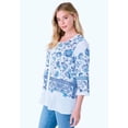 thumbnail image 5 of Roaman's Women's Plus Size Monique Printed Big Shirt, 5 of 5