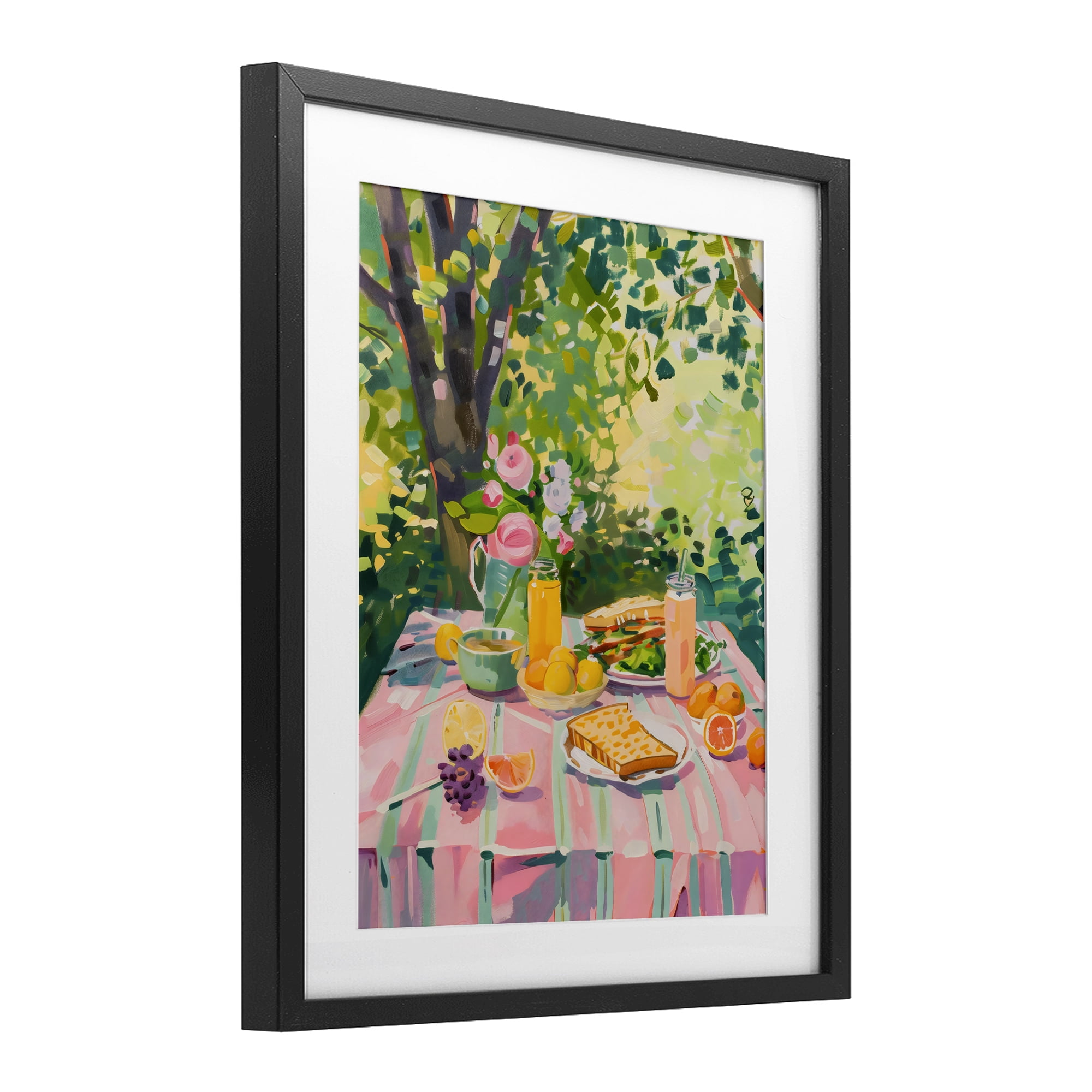 Stupell Industries Breakfast Picnic in Garden Black Framed Print Under Glass, design by The Prints Vibe