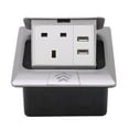 Embedded Desktop Socket with Dual USB Ports Power Receptacle Countertop