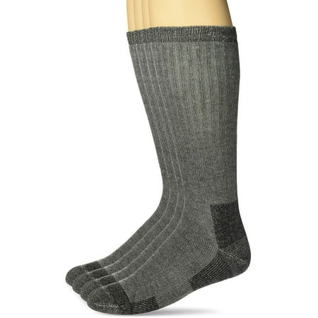 

Carolina Ultimate Men s Merino Wool Blend Cushion Mid Calf Socks 4 Pair Pack Charcoal Large