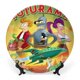thumbnail image 1 of Futurama Plato decorativo de porcelana fina (bone china), plato decorativo de cerámica para hogar, oficina, soporte de pared, platos decorativos para dormitorio - 6 pulgadas (15 cm), 1 of 6