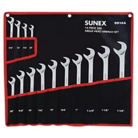 

Sunex Tools SUU-9914MA Metric Angle Head Wrench Set - 14 Piece
