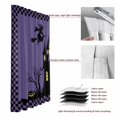 thumbnail image 6 of Halloween Night Blackout Curtains for Bedroom/Living Room, Pinch Pleated Black Out Curtains, Horror Castle Witch Evil Pumpkin Purple Plaid Room Darkening Window Drapes with Hooks 2 Panels, 59"x70", 6 of 8
