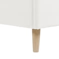 thumbnail image 3 of Bed Frame Modern Wavy Headboard Platform Bed, Queen, Antique White Polyester, 3 of 8