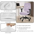 thumbnail image 3 of FKELYI 4 Pcs Set Office Chair Slipcovers with Removable Arm Rest Covers Stretchable Swivel Computer Chair Cover Breathable Armchair Protector Purple Lavender Print Home Decor, 3 of 7