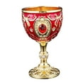thumbnail image 5 of Fiocias Embossed Water Goblet Drinking Cup Collection Reusable Tableware Metal Cup Mini Gold Red, 5 of 9
