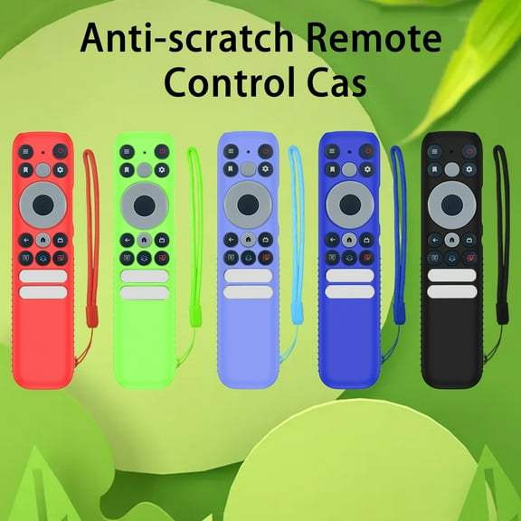Joernso TV Remote Control Cover Perfectly Fit Shockproof Wave Texture Back Great Friction Anti-slip Dust-proof Button-uncovered with Strap Remote Control Sleeve for TCL RC902N FMR1