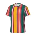 thumbnail image 3 of Rocae Vertical Stripes for Men's Moisture-Wicking Crew Tee - T-Shirt for Sports, Outdoor Activities, and Casual Wear, 3 of 9