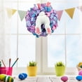 thumbnail image 3 of veasfak Easter Bunny Door Wreath Decor for Front Door, Easter Rabbit with Flowers Spring C, 3 of 9